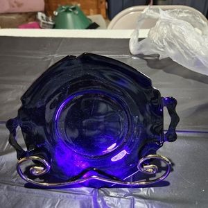 Vintage Black Amethyst Mt Pleasant dish Depression glass